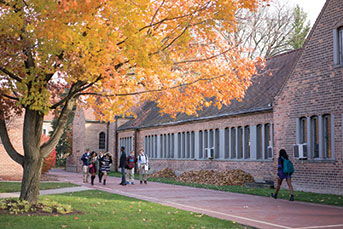 Cranbrook Schools Exterior Path. Link to Gifts of Life Insurance